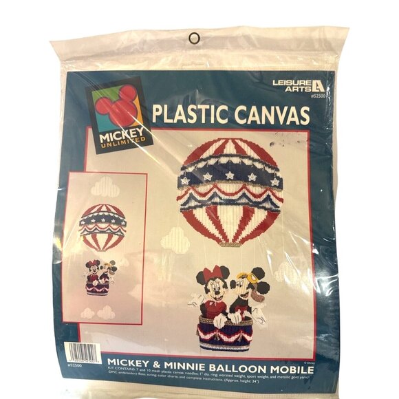 NEW 52500 Leisure Arts Mickey Unlimted Plastic Canvas Balloon Mobile Minnie - Picture 1 of 2